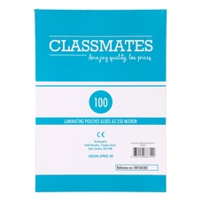 Classmates Gloss Laminating Pouches (250 Micron) - A3 - Box of 100
